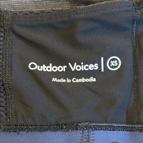 Outdoor Voices TechSweat Sports Bra Black XS Mesh Racerback Cutout Athletic - Picture 2 of 5